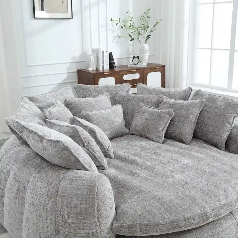 Comodo divano letto matrimoniale Loaf, divano letto oversize con braccioli