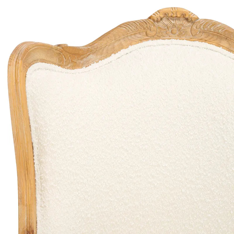 Poltrona con orecchioni Kali Oak in lino naturale - 34Lx34Px40H
