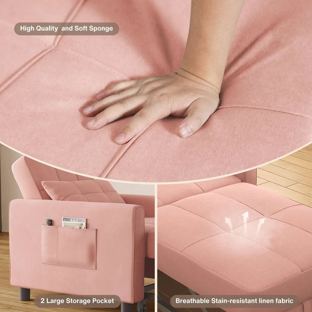 Divano letto trasformabile 3-in-1, Poltrona letto estraibile, Letto pieghevole convertibile per soggiorno