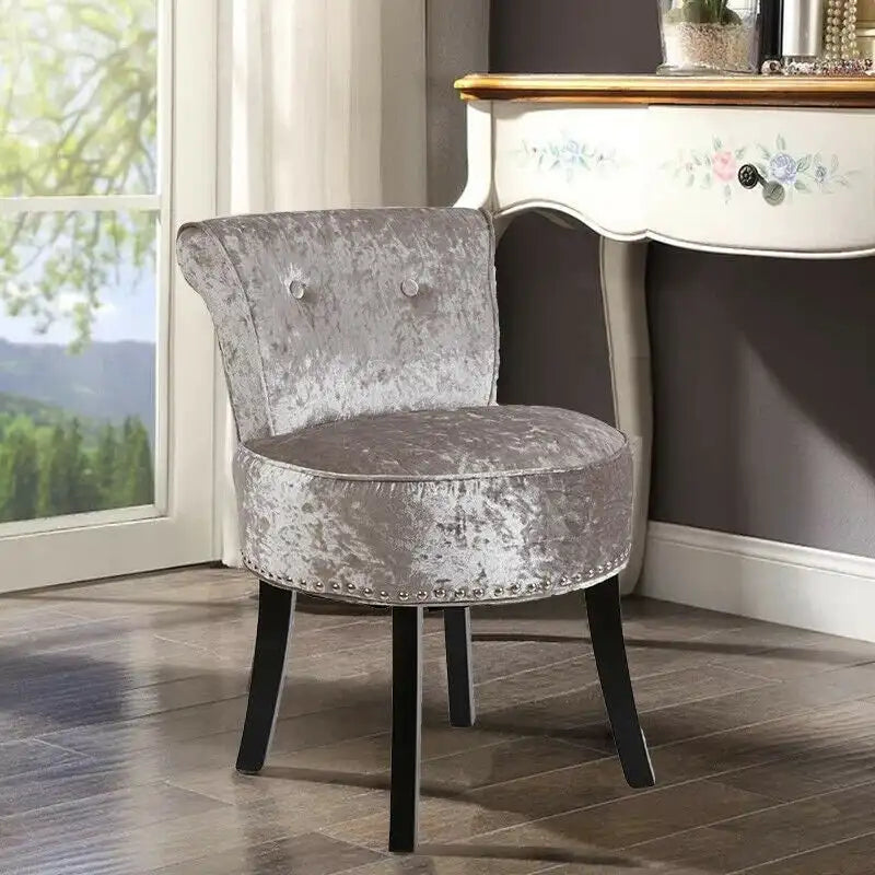 Sgabello per vanità in legno massello alto 27,5 - 27,5 A X 19 L X 11,8 P