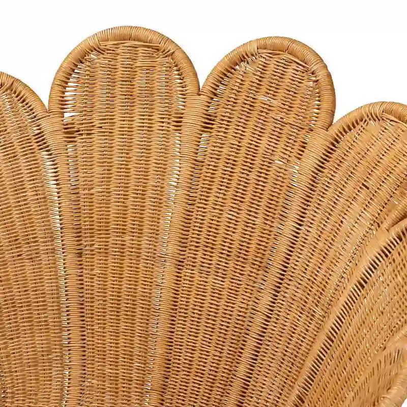Sedia a forma di fiore Blossom Bohemian Honey Rattan