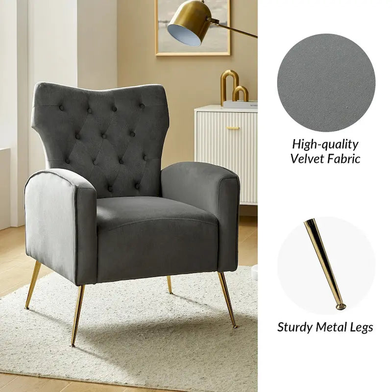 Sedia imbottita Abadiana Accent con base in metallo