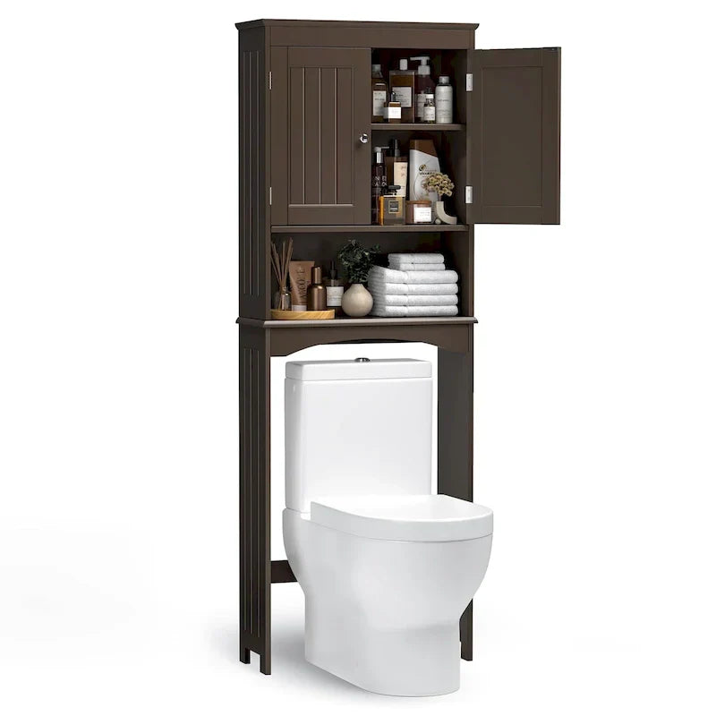 Mobiletto portaoggetti per bagno, mobiletto portaoggetti per WC, mensola da bagno sopra il WC, salvaspazio per WC
