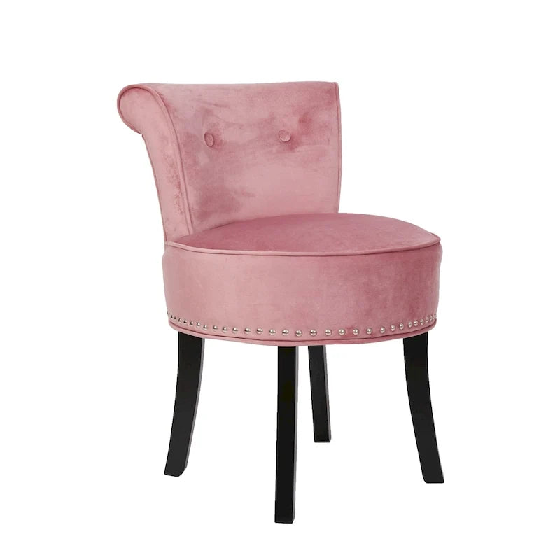 Sgabello per vanità in legno massello alto 27,5 - 27,5 A X 19 L X 11,8 P