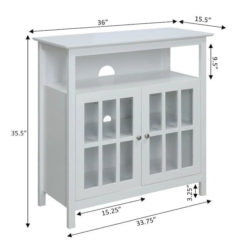 Mobile TV con armadietti contenitori Convenience Concepts Big Sur Highboy da 40 pollici
