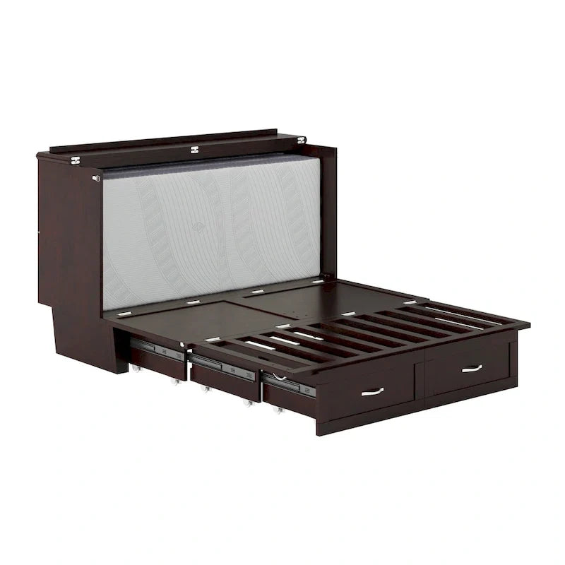 Cassettone letto a scomparsa Chelsea Queen con materasso