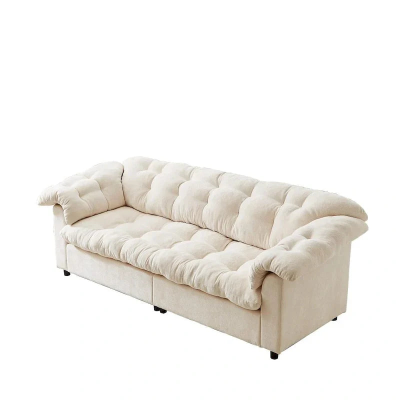 99.2  Divano profondo Chenille Comfort, Divano soffice effetto nuvola imbottito