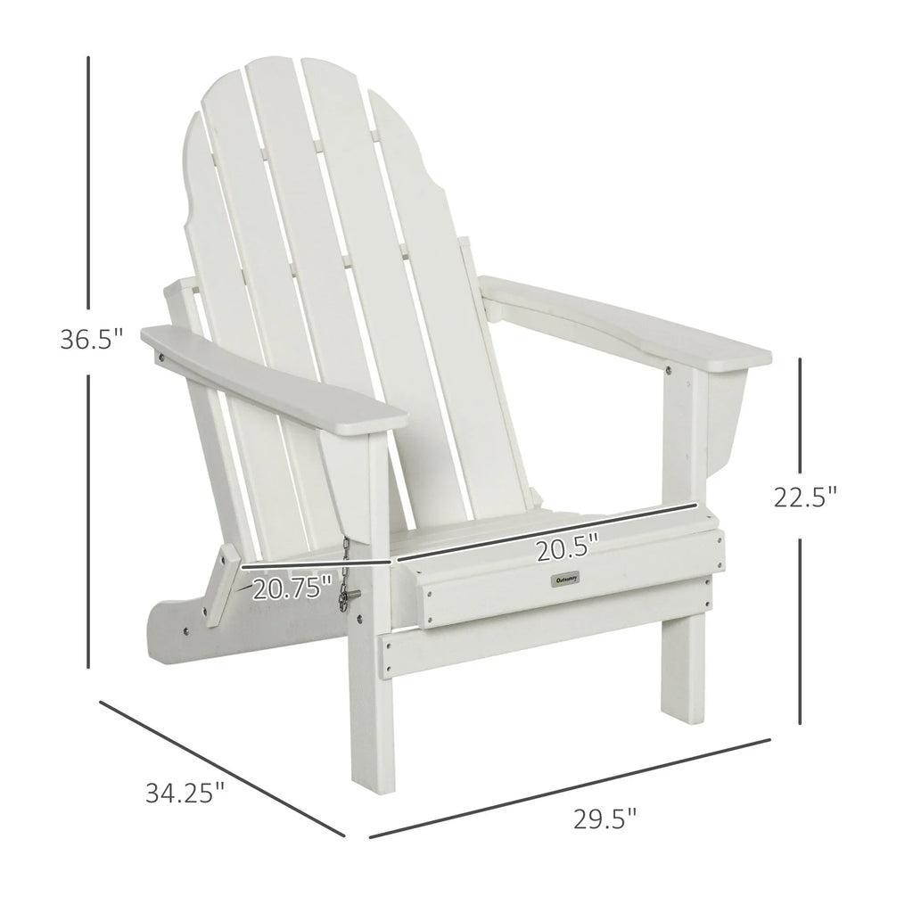 Sedia Adirondack pieghevole, sedie a sdraio in plastica HDPE per esterni per tutte le stagioni, per patio, terrazza e arredi da giardino
