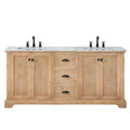 Mobile bagno Hervas con top in marmo naturale senza specchio