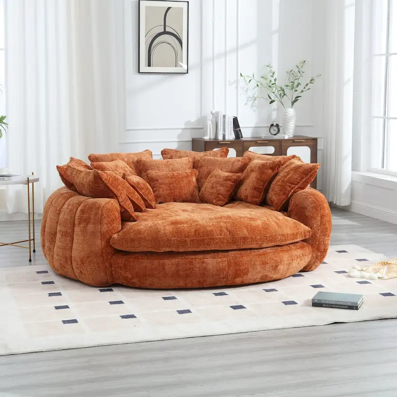 Comodo divano letto matrimoniale Loaf, divano letto oversize con braccioli