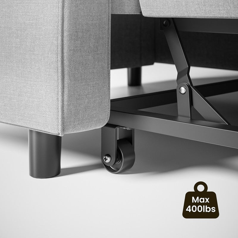 Divano letto trasformabile 3-in-1, Poltrona letto estraibile, Letto pieghevole convertibile per soggiorno
