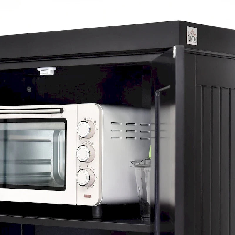 Armadio dispensa da cucina da 72 pollici, mobile tradizionale autoportante con 4 ante e 3 ripiani regolabili, ampio cassetto centrale