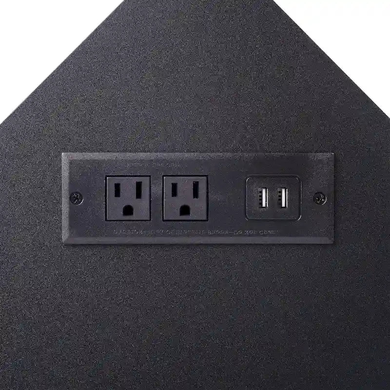 Scrivania ad angolo Scrivania piccola con prese Tavolo ad angolo per piccoli spazi, Scrivania per computer con porte USB Scrivania triangolare con contenitore