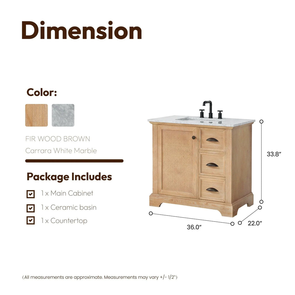 Mobile bagno Hervas con top in marmo naturale senza specchio