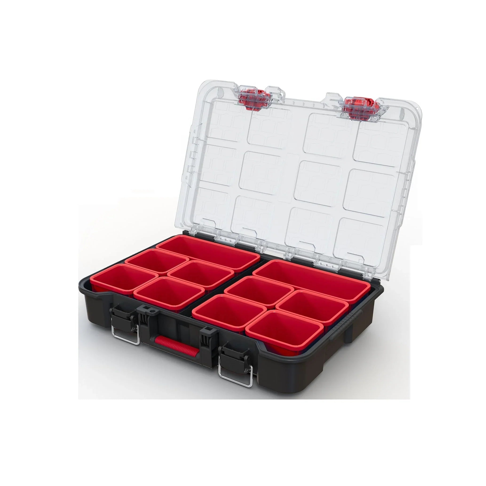 Keter Stack-n-Roll Set 3 pezzi per il trasporto e l'organizzazione degli utensili, sistema di valigette modulare in resina resistente