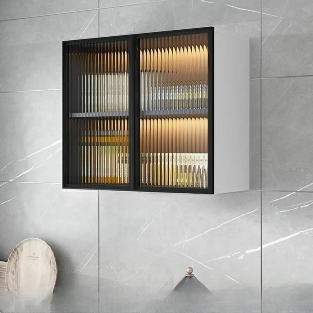 Madia pensile da cucina grigia in legno
