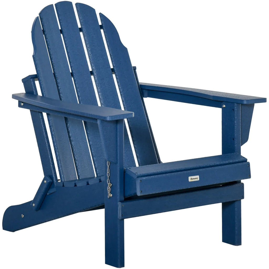 Sedia Adirondack pieghevole, sedie a sdraio in plastica HDPE per esterni per tutte le stagioni, per patio, terrazza e arredi da giardino