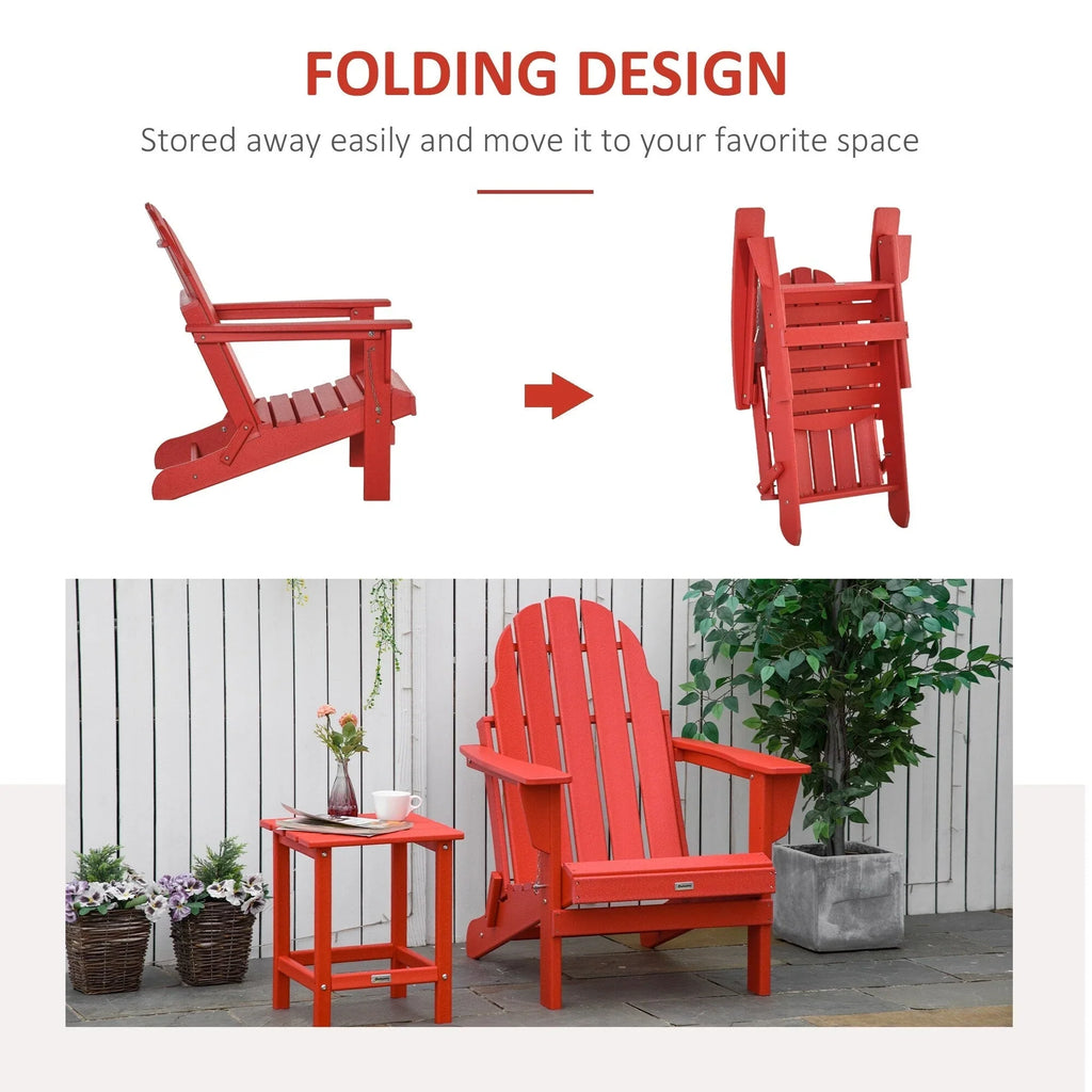 Sedia Adirondack pieghevole, sedie a sdraio in plastica HDPE per esterni per tutte le stagioni, per patio, terrazza e arredi da giardino