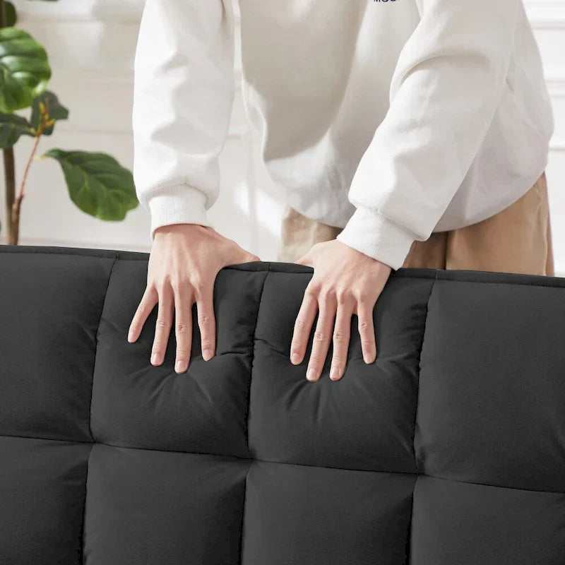 Divano letto 3 in 1 in velluto convertibile con letto estraibile e schienale reclinabile