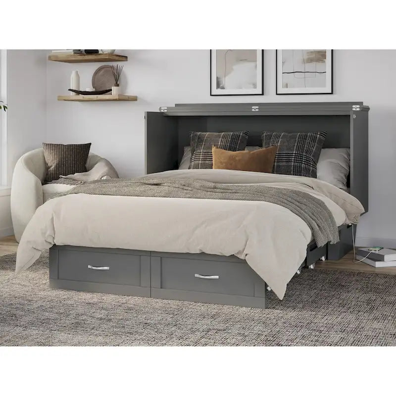 Cassettone letto a scomparsa Chelsea Queen con materasso