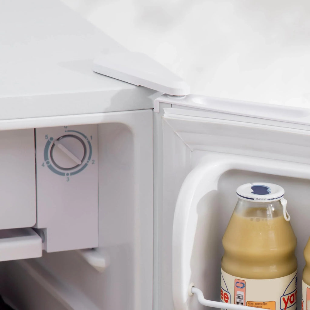 Mini Frigorifero da 90 litri con Congelatore, Frigorifero Compatto a Porta Singola con Termostato Regolabile per Camera da Letto