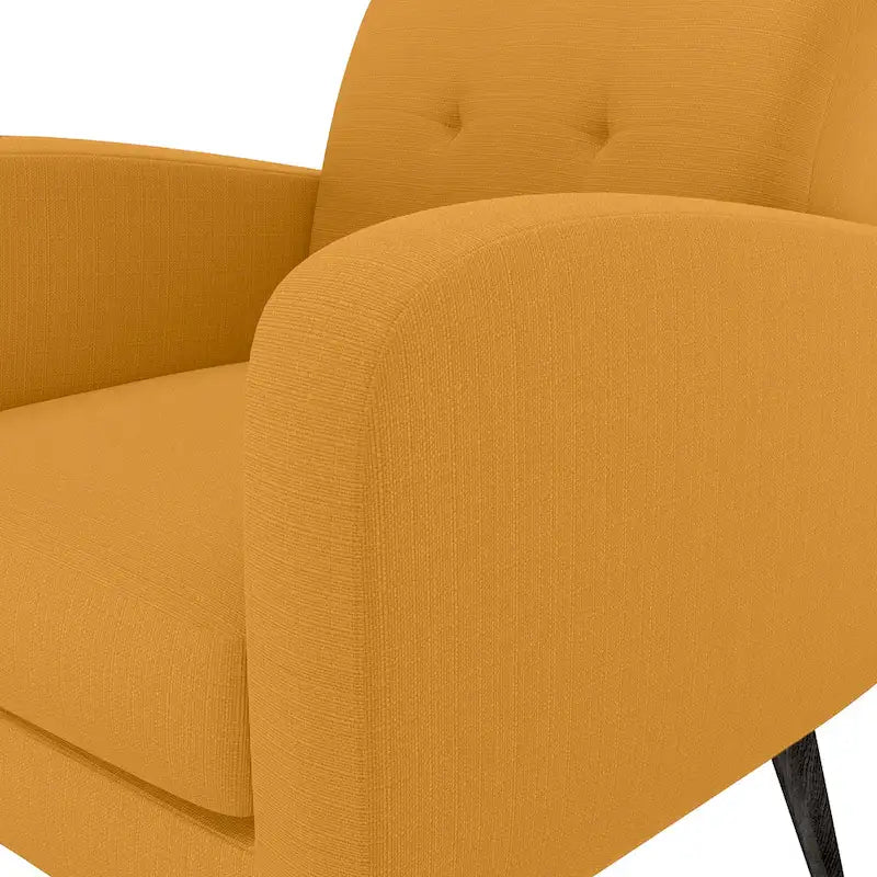 Poltrona di design di metà secolo Carson Carrington Keflavik, giallo senape
