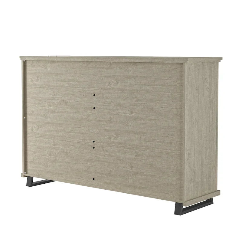 Set camera da letto 4 pezzi stile rustico - 2 comodini, 1 cassettone e 1 comò