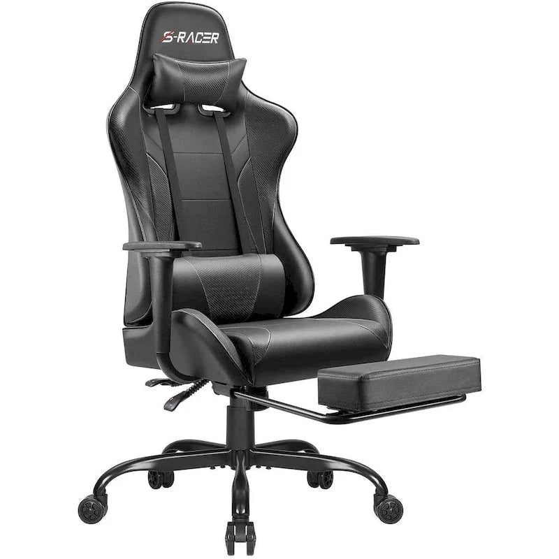 Sedia da gaming con poggiapiedi - Sedia da scrivania ergonomica