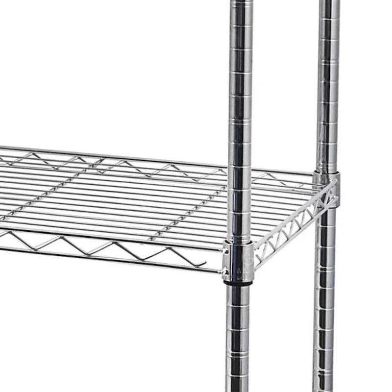 Scaffalatura in acciaio a 5 ripiani con ruote - (59.06 x 17.72 x 70.87)