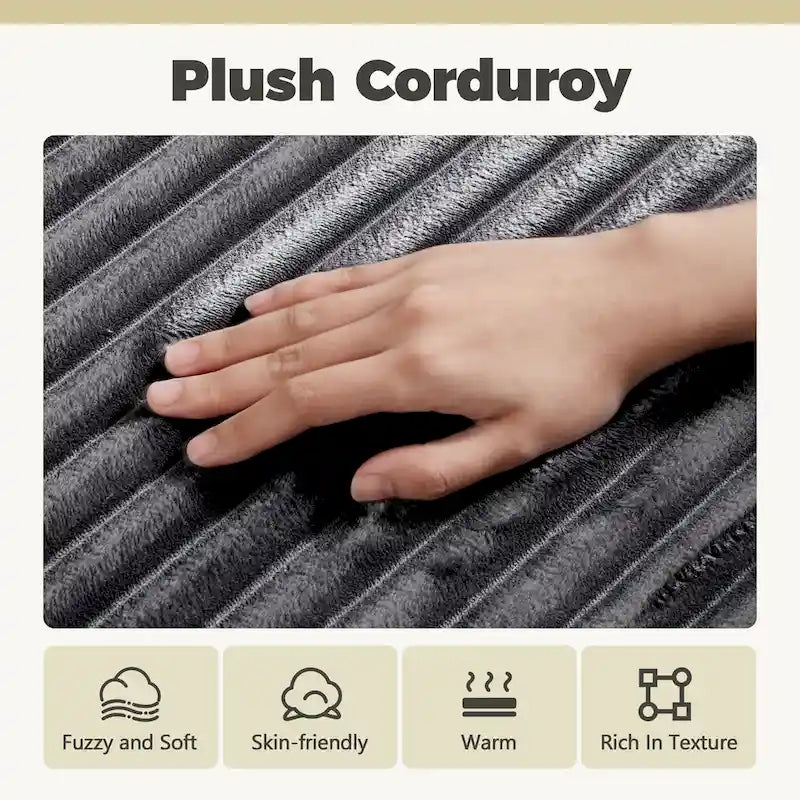 Divano componibile moderno HOOOWOOO in peluche a L con pouf rimovibile