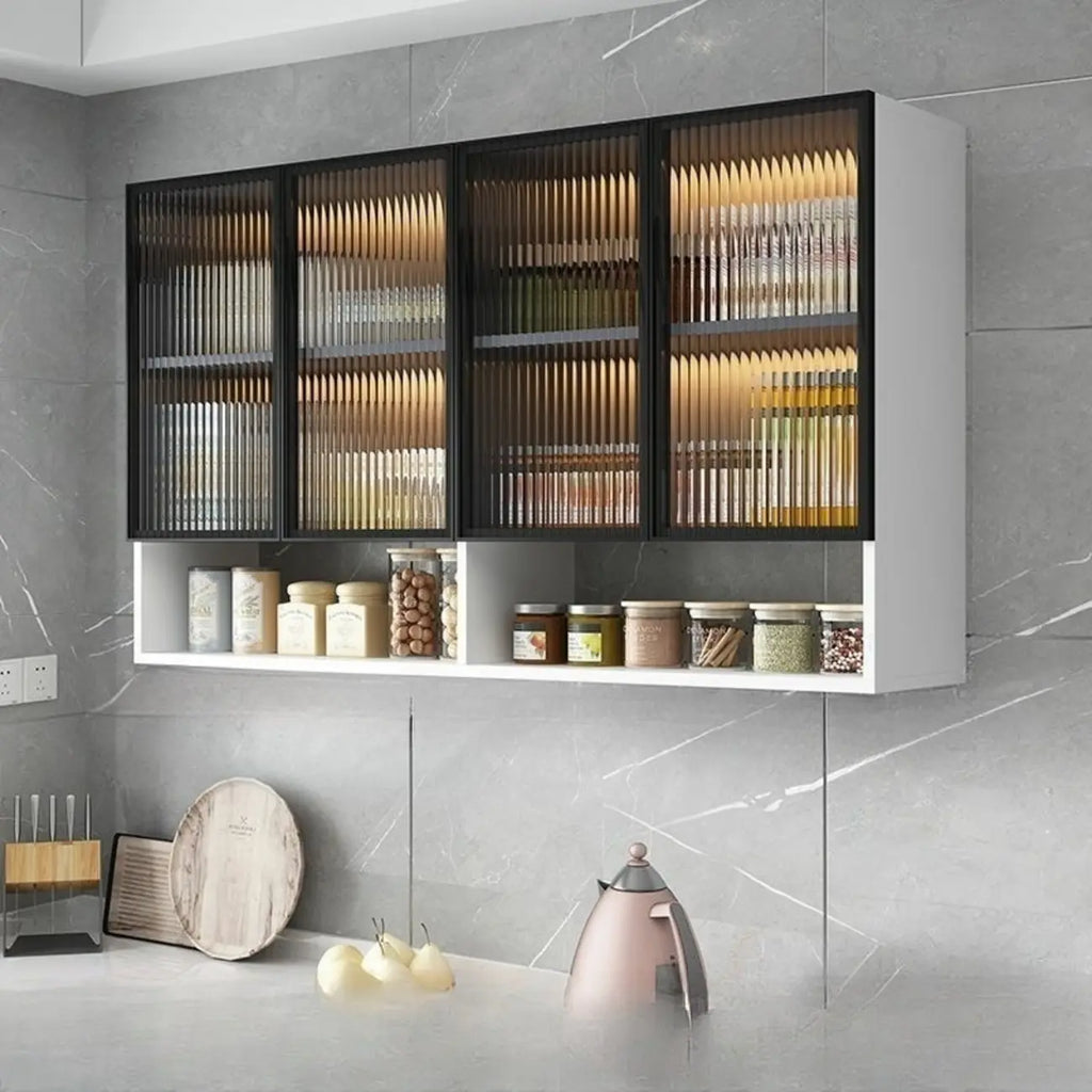 Madia pensile da cucina grigia in legno