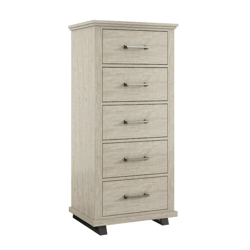 Set camera da letto 4 pezzi stile rustico - 2 comodini, 1 cassettone e 1 comò