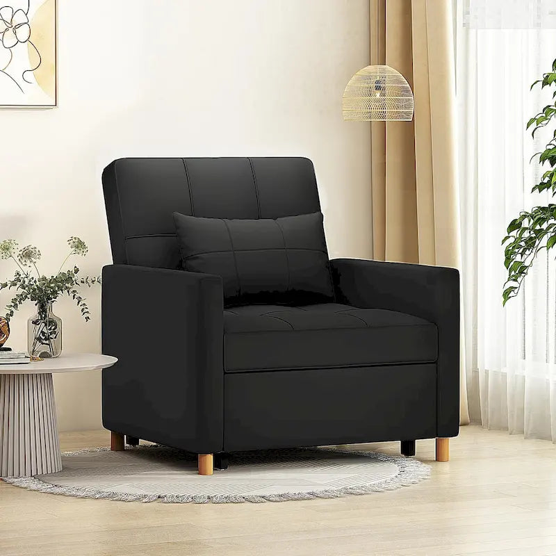 AECOJOY Poltrona Letto 3 in 1 con Cuscino e Schienale Convertibile