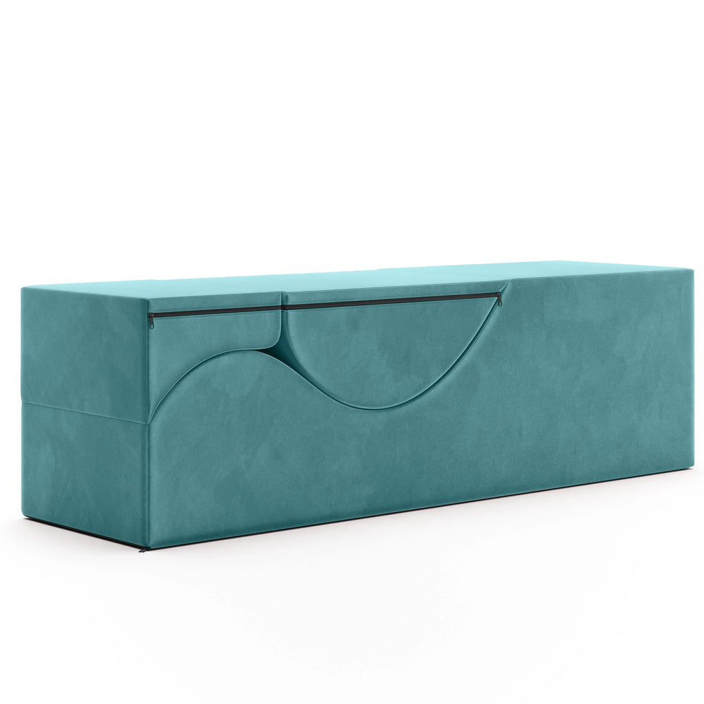 Avana Kami Chaise convertibile / Yoga e Massaggio - Pouf 2 in 1 con sedia a sdraio yoga pieghevole a scomparsa, Microvelvet - N/D