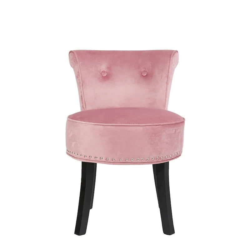 Sgabello per vanità in legno massello alto 27,5 - 27,5 A X 19 L X 11,8 P