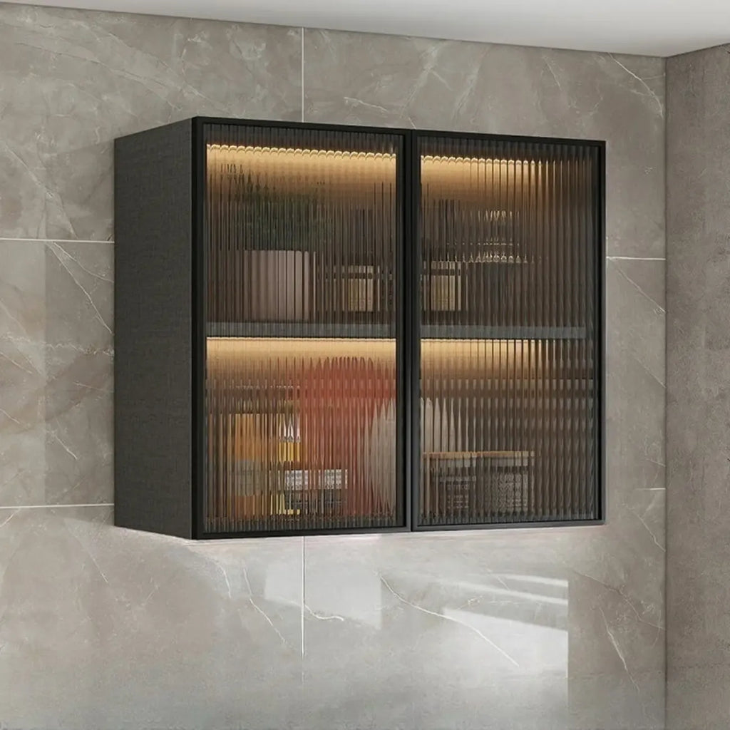 Madia pensile da cucina grigia in legno