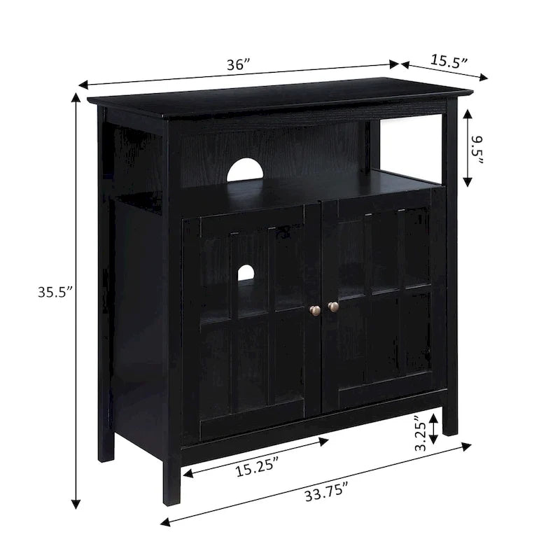 Mobile TV con armadietti contenitori Convenience Concepts Big Sur Highboy da 40 pollici