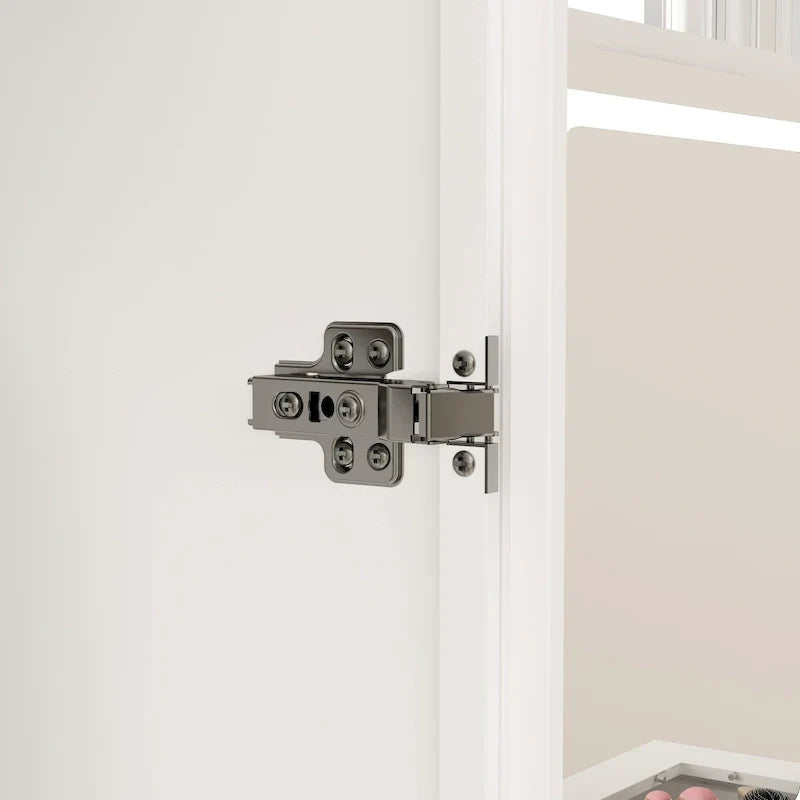 Armadio con ante in vetro da 120 cm con luce LED integrata