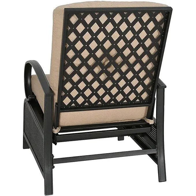 Poltrona Reclinabile Regolabile da Esterno con Cuscino - 38 (P) x 26.5 (L) x 38.5 (A) POLLICI