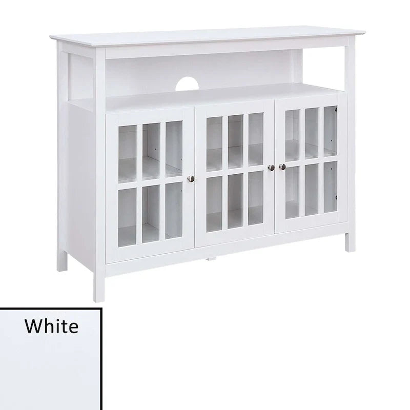 Convenience Concepts Big Sur Mobile TV Stand Deluxe con Armadietti e Ripiano per TV fino a 55 Pollici