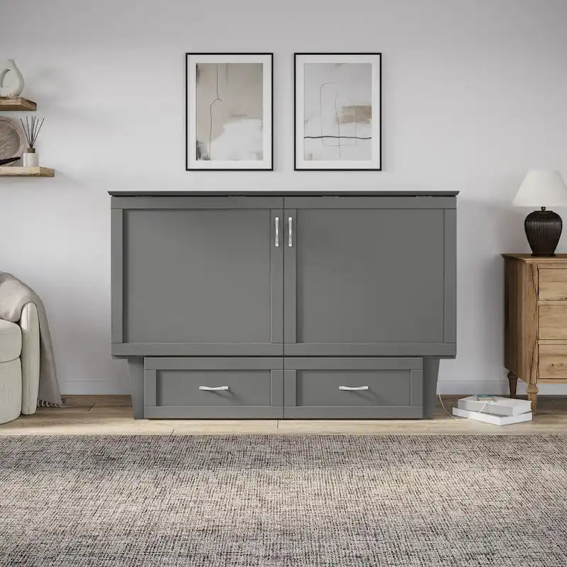 Cassettone letto a scomparsa Chelsea Queen con materasso