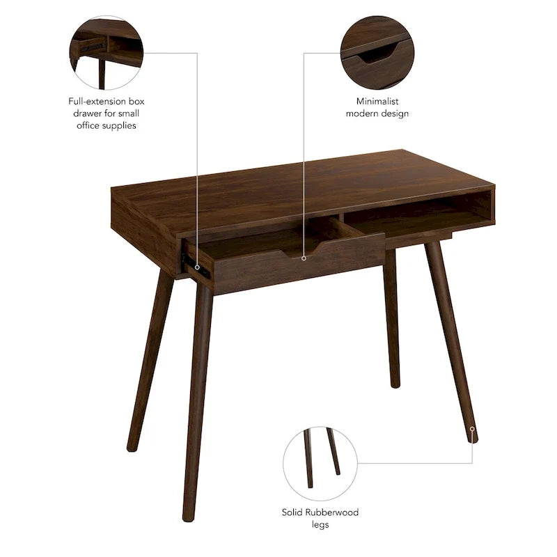 Scrivania per computer Bush Furniture Nora 40W con cassetti e ripiani