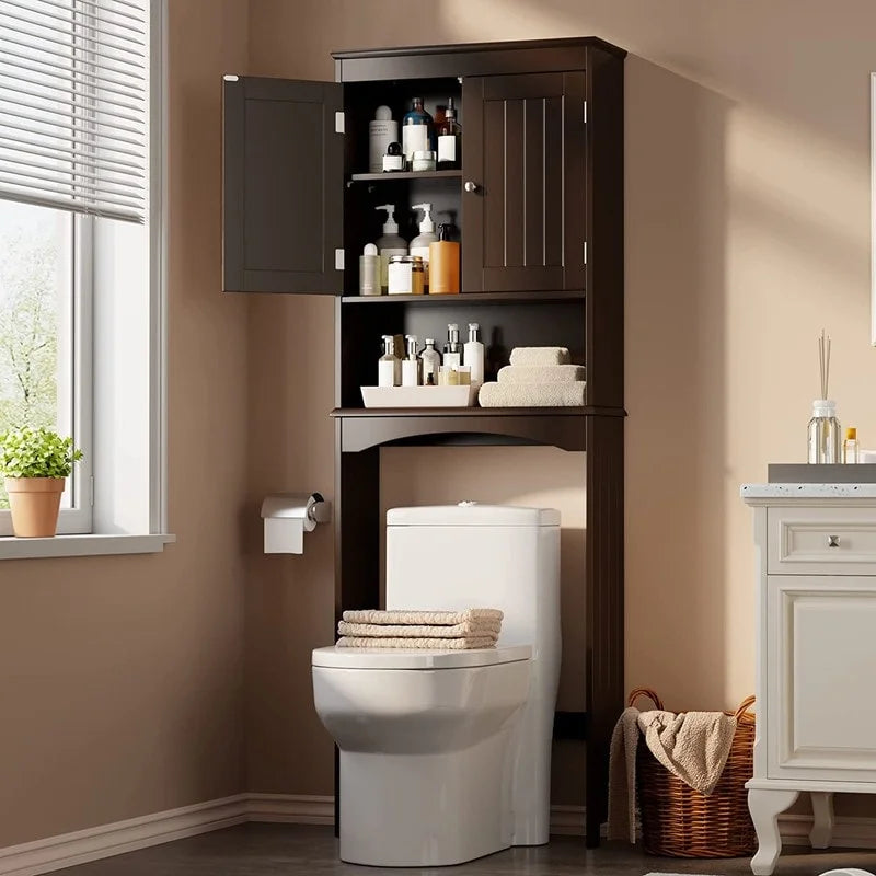 Mobiletto portaoggetti per bagno, mobiletto portaoggetti per WC, mensola da bagno sopra il WC, salvaspazio per WC