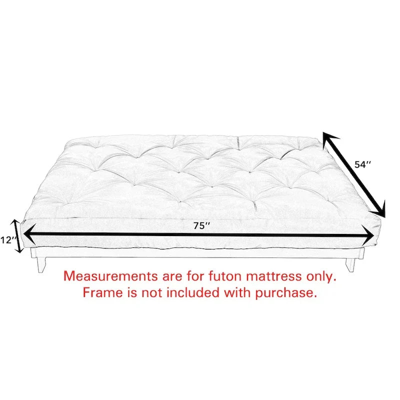 Materasso futon matrimoniale da 30 cm (solo materasso)