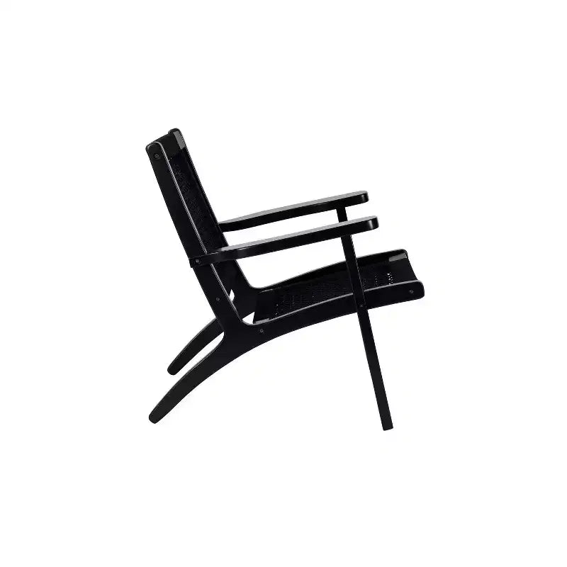 Harrison Hexagon Woven Black Rope Accent Chair