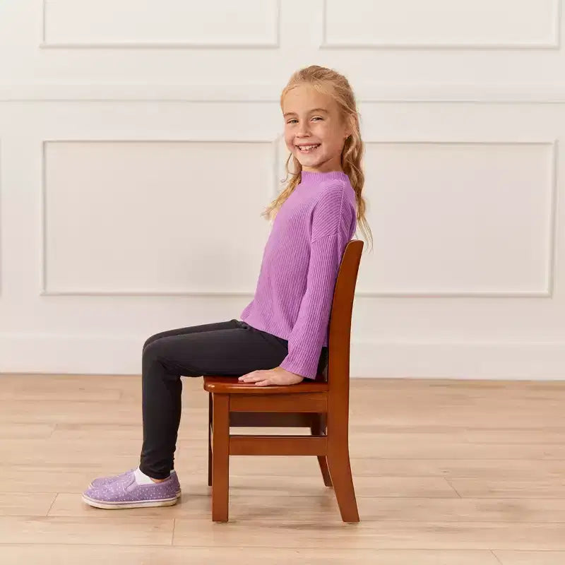 ECR4Kids 24in x 24in Hardwood Table and Two 12in Chairs, 3-Piece