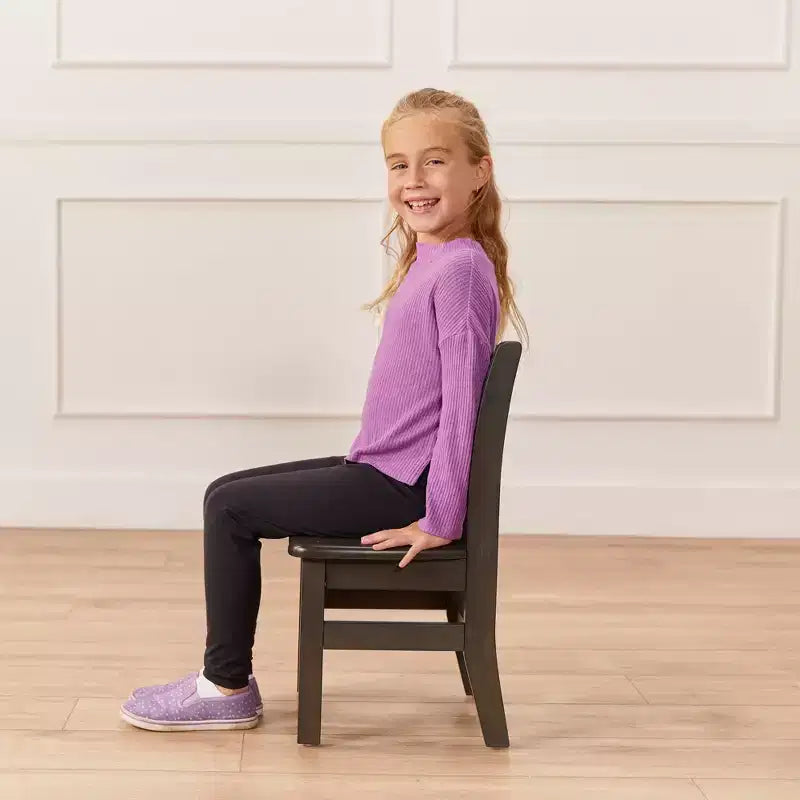 ECR4Kids 24in x 24in Hardwood Table and Two 12in Chairs, 3-Piece