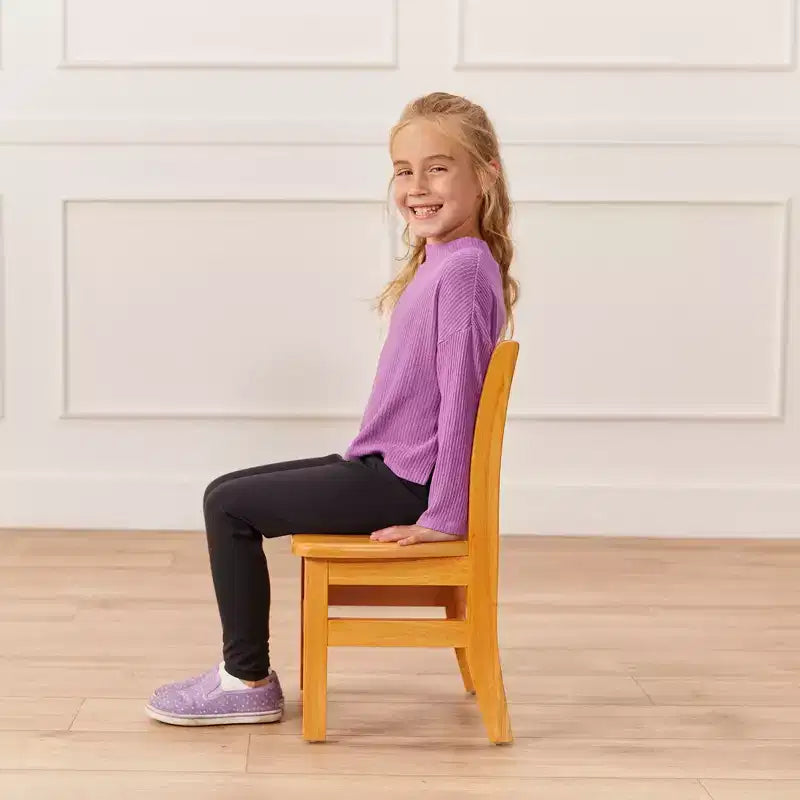ECR4Kids 24in x 24in Hardwood Table and Two 12in Chairs, 3-Piece