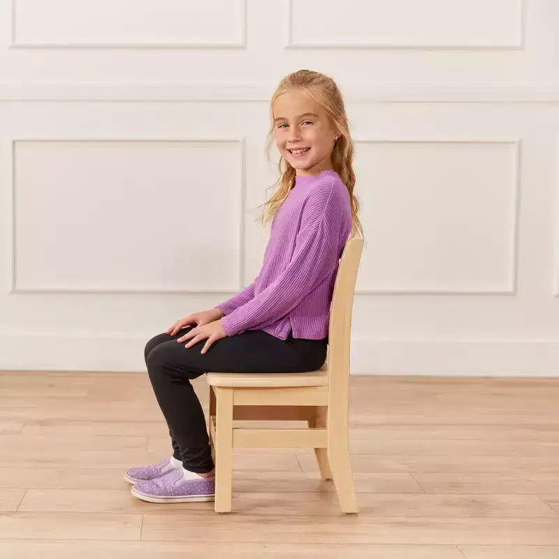 ECR4Kids 24in x 24in Hardwood Table and Two 12in Chairs, 3-Piece