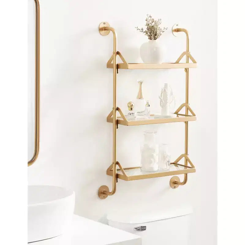 Kate & Laurel All Things Decor 18x30 Marit Three-Tier Wall Shelf